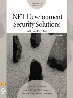 cover image of .NET Development Security Solutions